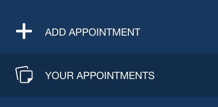 Business partner menu with entries for booking and for Your appointments